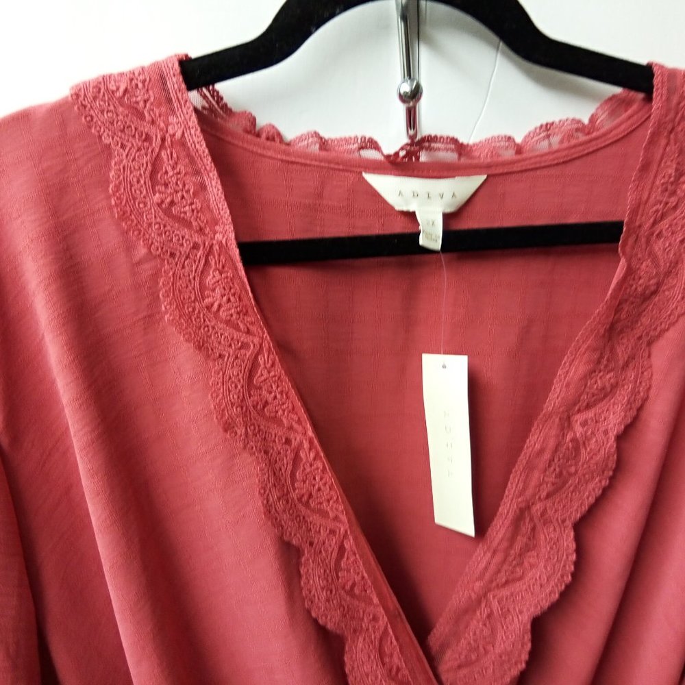 ADIVA Diva Tea Rose Top 2X NWT